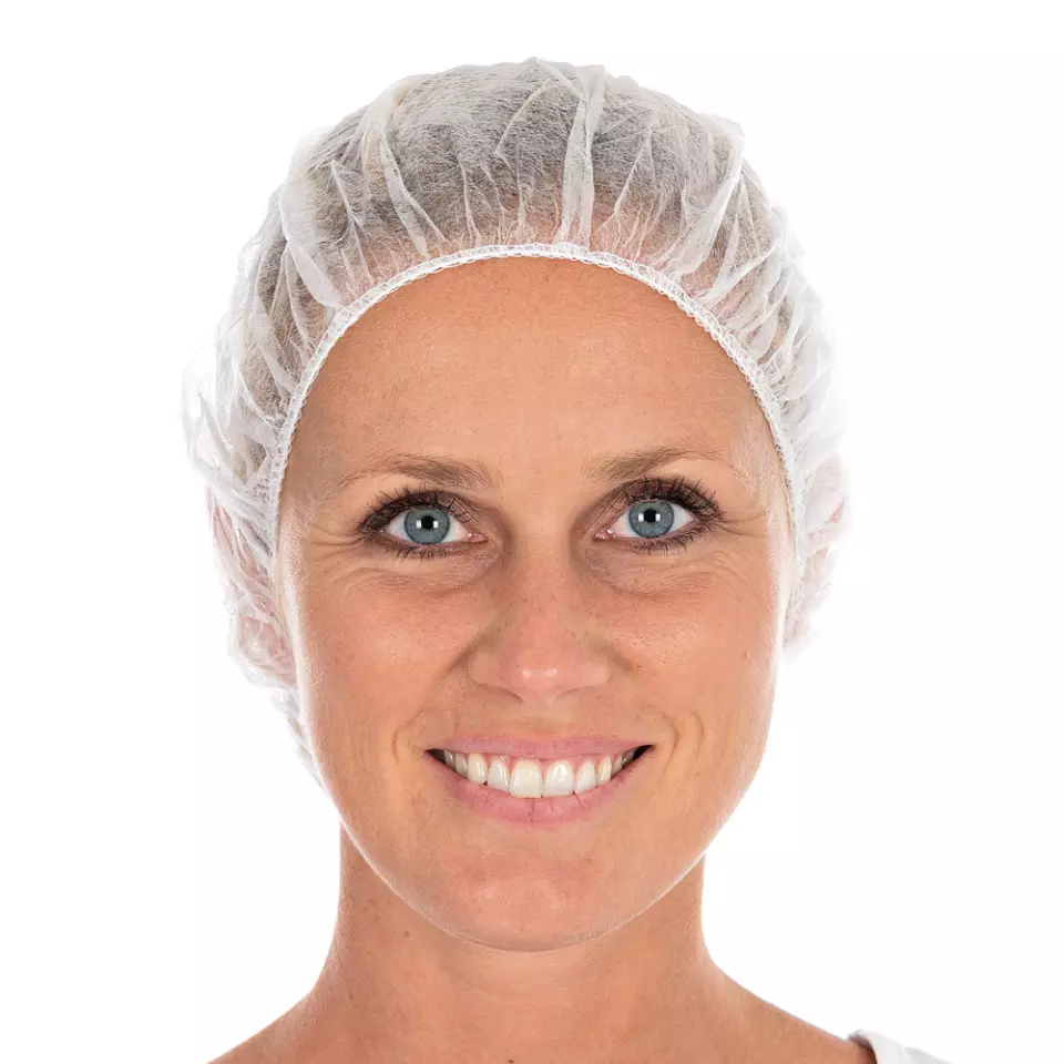 HygoNorm 126419, PP Bettina Eco Bouffant Caps, ø 53 cm, White, image 1, gallery thumbnail