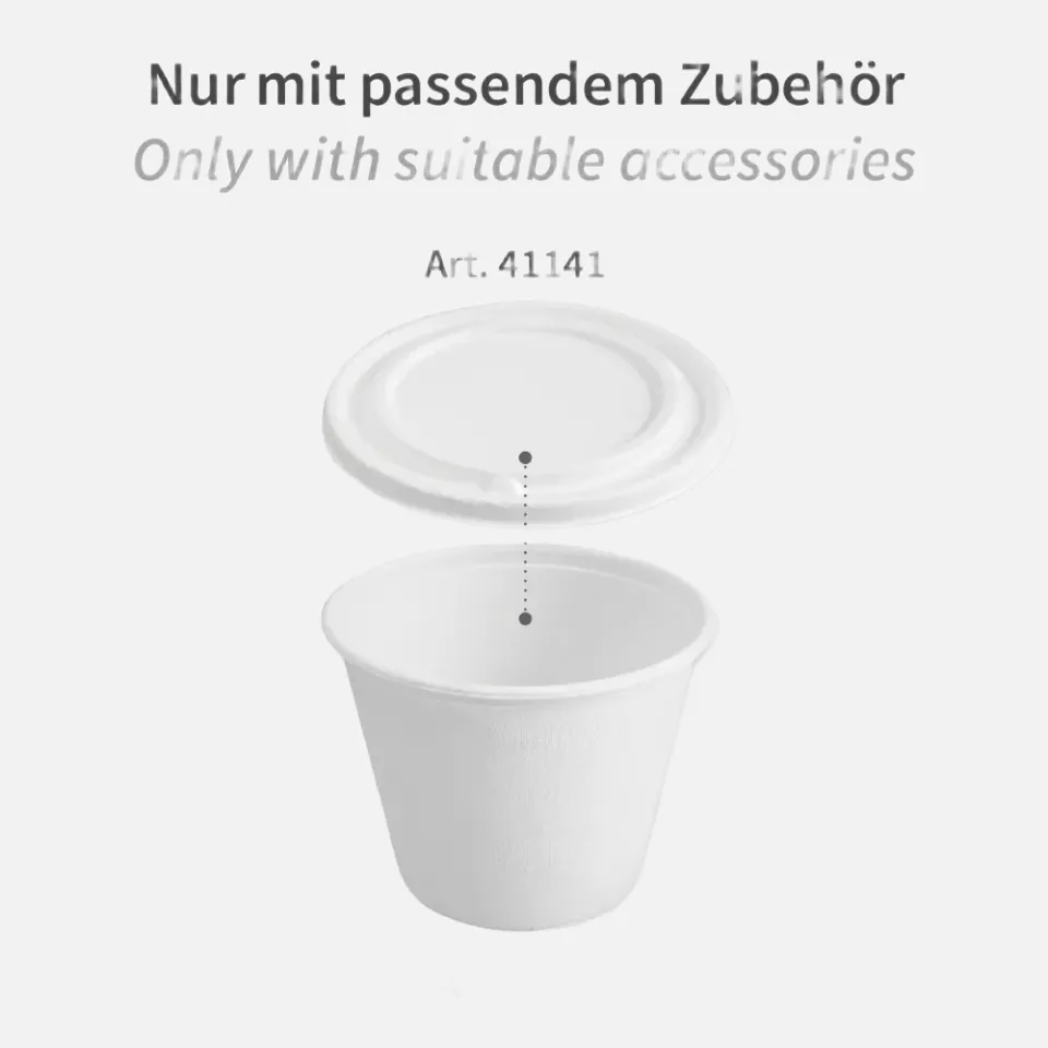 NATUREStar 41141, Round Bagasse Soup Cup Lids, Ø 110 mm, Organic, image 3, gallery thumbnail