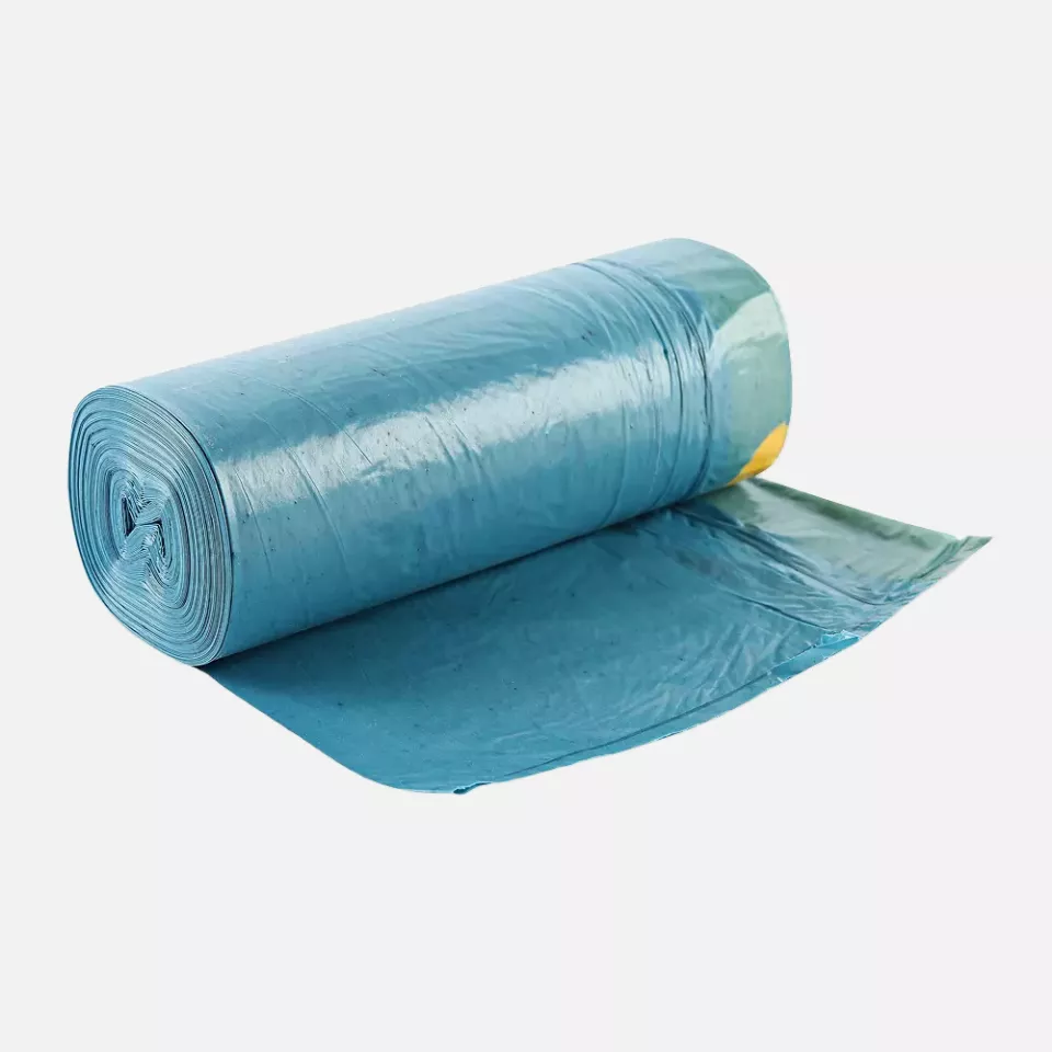 HygoClean 32454, Eco Drawstring LDPE Garbage Bags, 60 l, Blue, Roll, image 2, gallery thumbnail