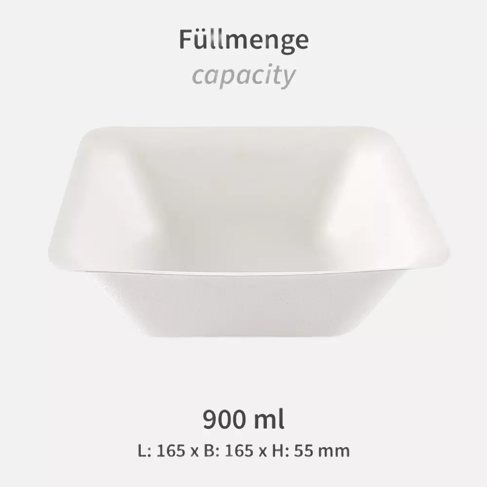 NATUREStar 411900, Eleganza Organic Bagasse Trays, 165 x 55 mm, 900 ml, image 2