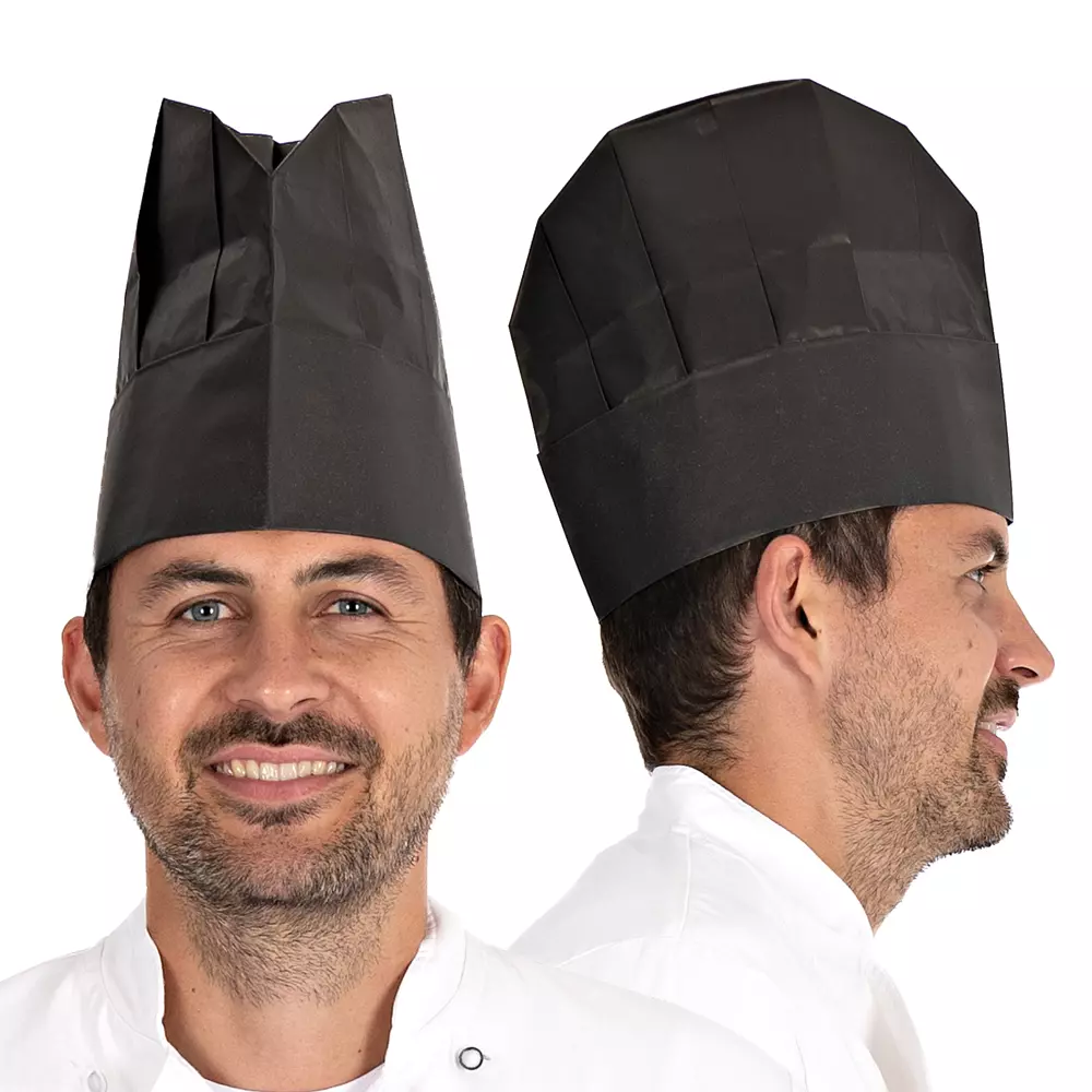 HygoStar 09803, Excellent Paper Chef's Hats, 22 cm, Black, image 2