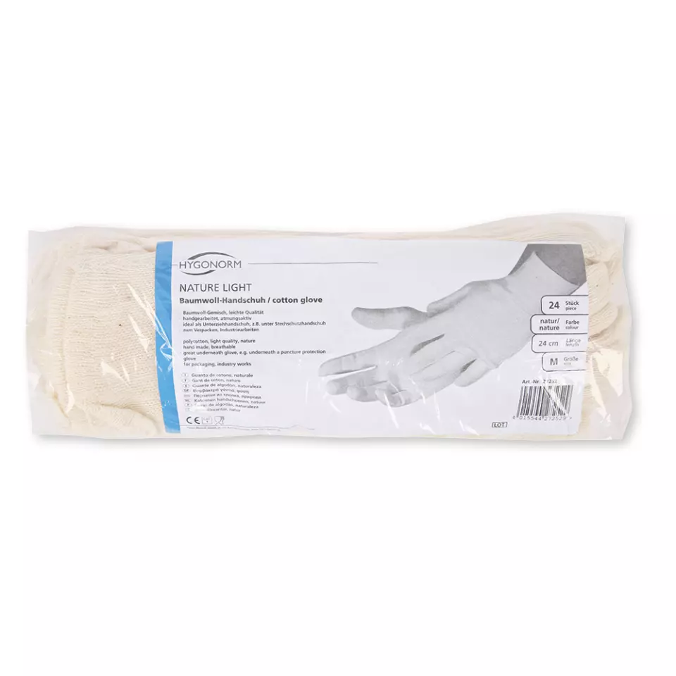 HygoNorm 27242, Nature Light Cotton Gloves, image 3, gallery thumbnail