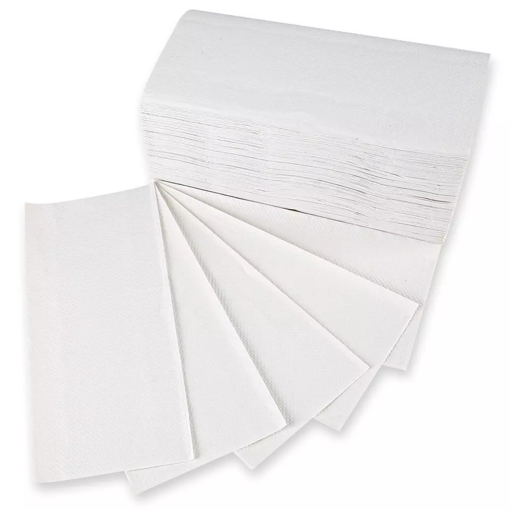 HygoClean 30402, Recycling-Papierhandtücher, 2-lagig, V/ZZ-Falzung, Weiß