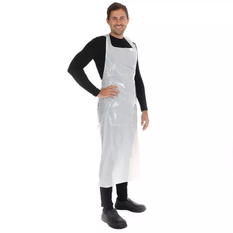HygoStar 234256, Blocked LDPE Disposable Aprons, 25 my, image 3, gallery thumbnail