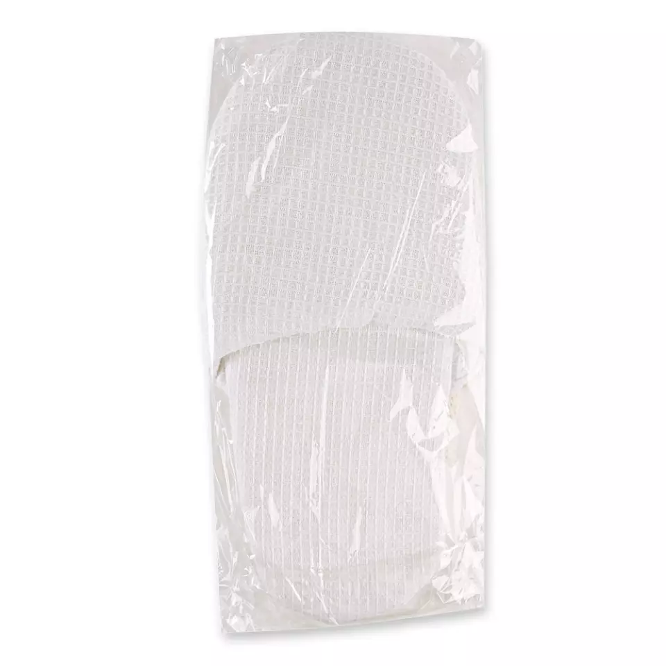 Hygostar 5556, Waffle Closed Cotton Slippers, White, image 3, gallery thumbnail