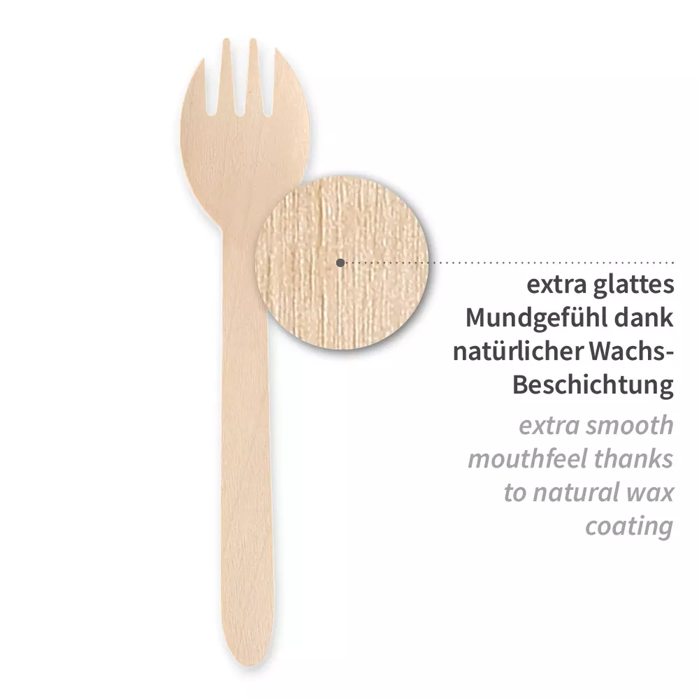NATUREStar 388625, Spork Organic Wood Cutlery Sets, FSC® 100%, Wax Coated, image 3
