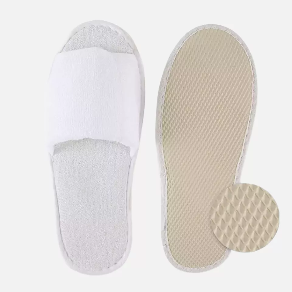 HygoNorm 5551, Classic Polyester Slippers, Open, White, image 2, gallery thumbnail