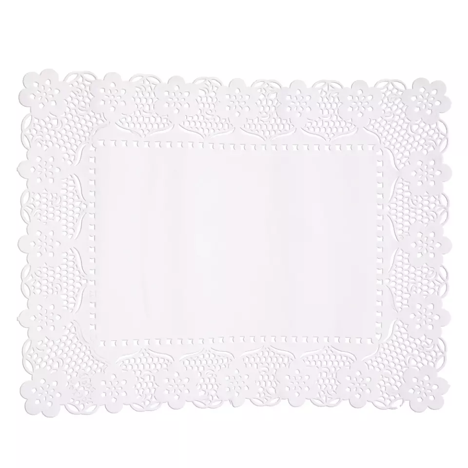 HygoStar 36473, Rectangular Greaseproof Paper Doilies, 32 x 47 cm, White, image 1, gallery thumbnail