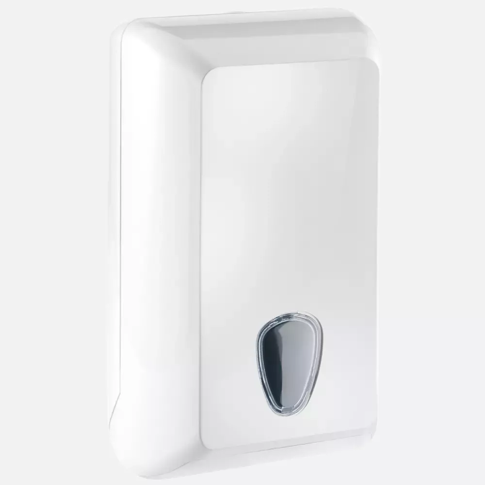 Franz Mensch 888821, Interfold Plastic Toilet Paper Dispenser, White, image 1
