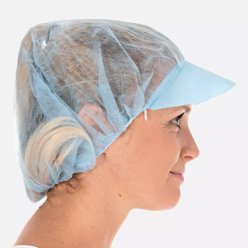 HygoNorm 12816, Light PP Peaked Bouffant Caps, ø 48 cm, Blue, image 3