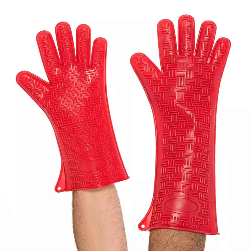 HygoStar 33216, Heatblocker Silicone Oven Gloves, 35 cm, Red, image 5, gallery thumbnail