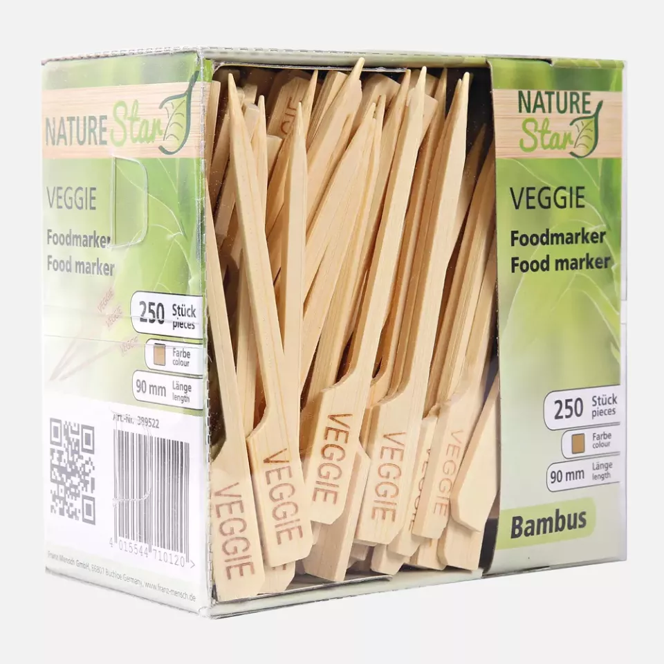 NATUREStar 389522, Veggie Bio-Bambus Markierungsspieße, 90 mm, Natur, image 2, gallery thumbnail