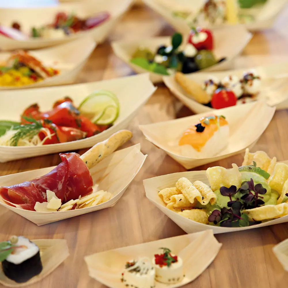 NATUREStar 38831, Boat Organic Wood Fingerfood Tray, 65 x 42 mm, image 6