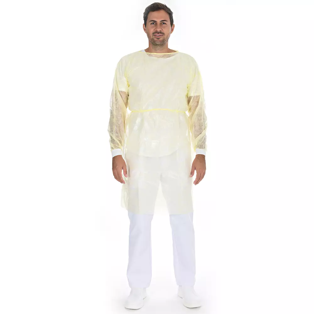 HygoStar 27763, PP/PE-laminierte Kittel, Bindebänder im Nacken, image 1