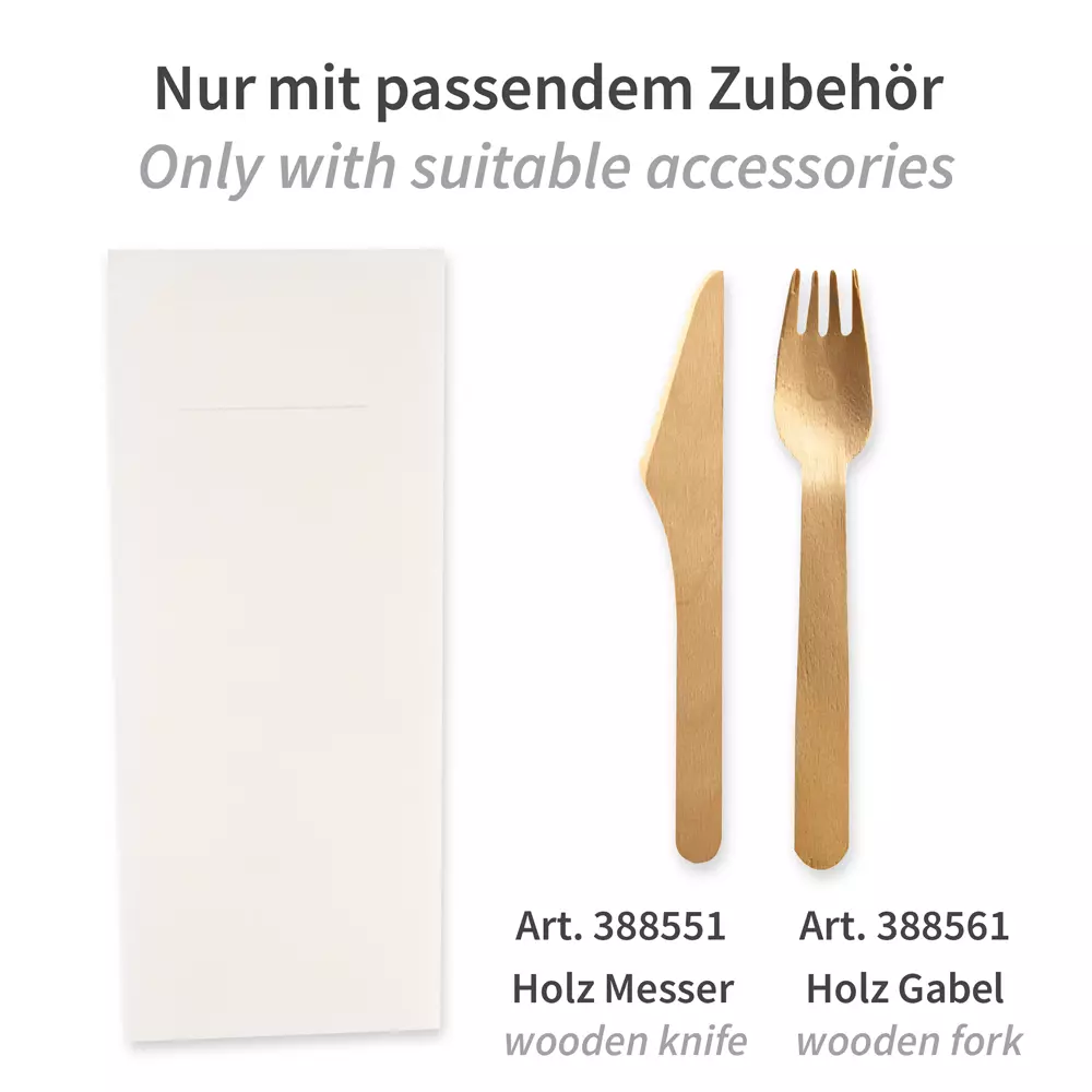 Franz Mensch 30630, Airlaid Besteckservietten, 40 x 33 cm, 1-lagig, 1/8-Falz, Weiß, FSC®-mix, image 2