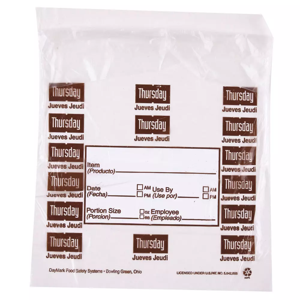 HygoStar 32254, Thursday HDPE Portion Bags, 165 x 178 mm