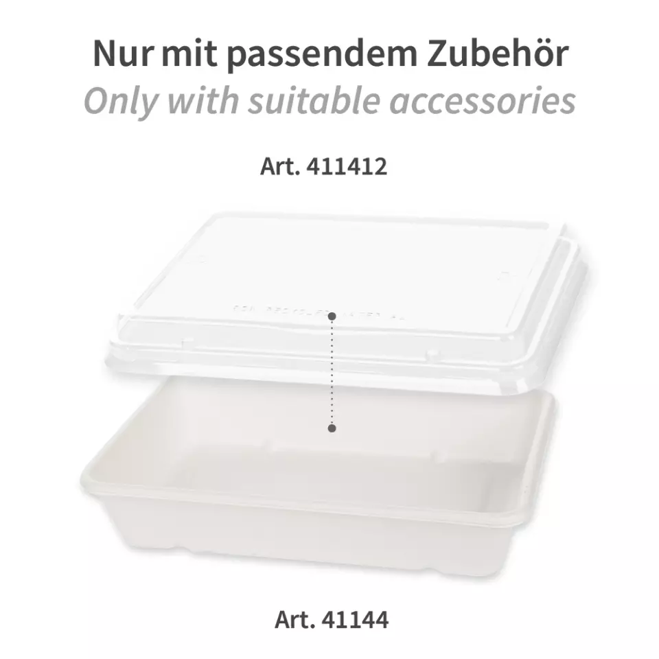 NATUREStar 41144, Classico Organic Trays, 230 x 156 x 45 mm, 1200 ml, Bagasse, image 5, gallery thumbnail