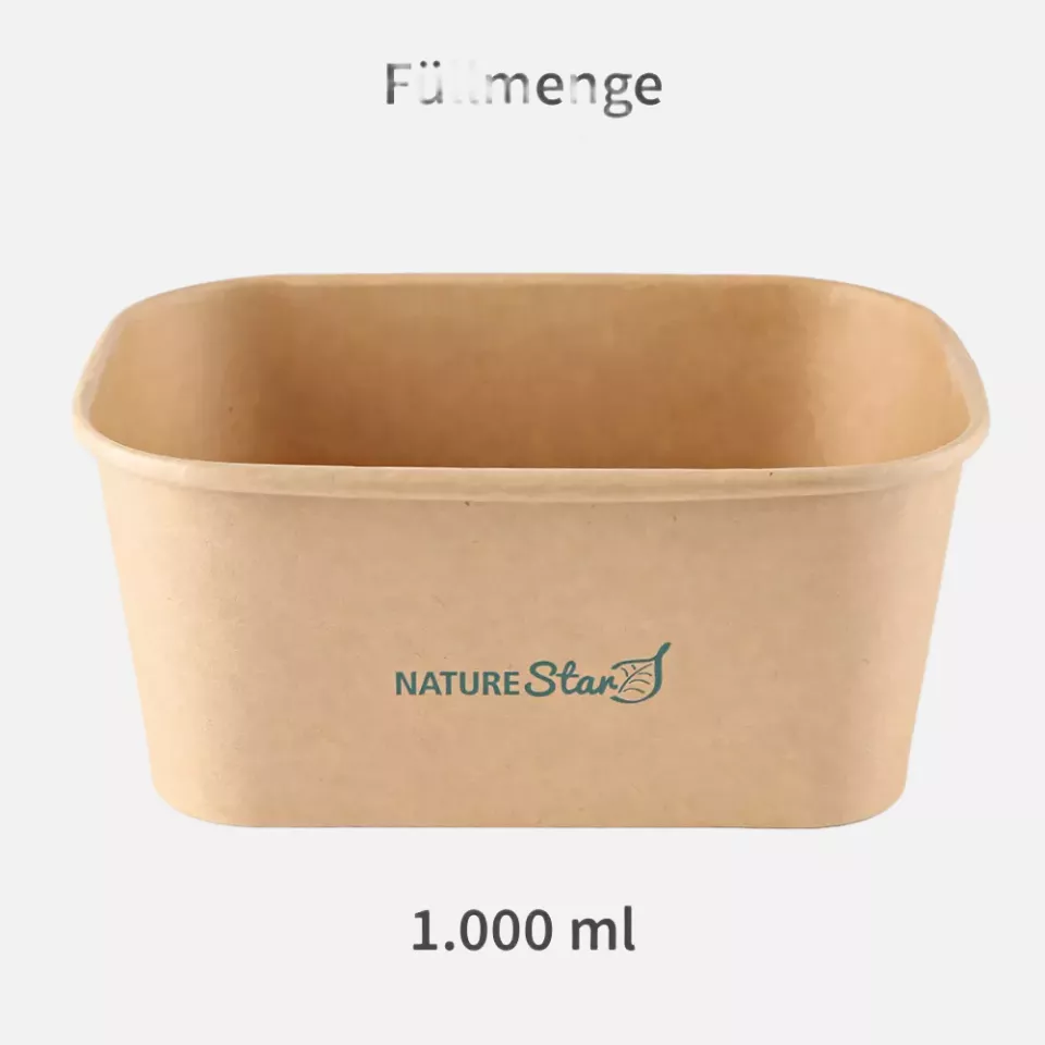 NATUREStar 417410, FSC®-mix Organic Takeaway Trays, Kraft Paper/PE, 172 x 120 x 75 mm, 1000 ml, image 2, gallery thumbnail