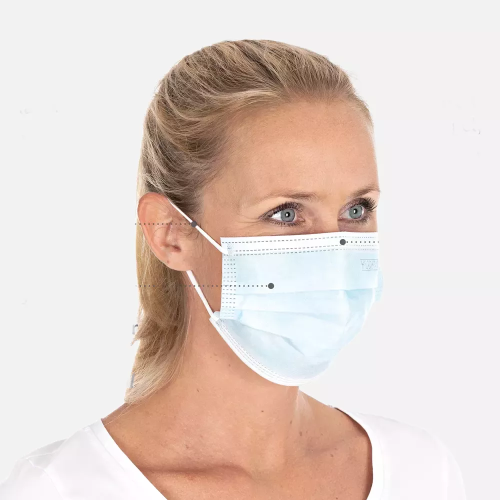 HygoStar 29176P, Type II 3-Ply PP Face Masks, Blue, Economy Pack, image 3