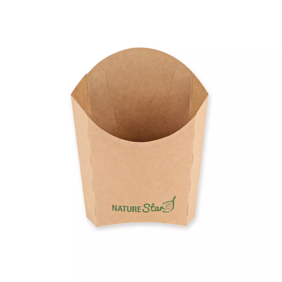 NATUREStar 417721, Organic Kraft Paper/PE Fries Boxes, 90 x 55 x 125 mm, FSC®-Mix, image 1, gallery thumbnail