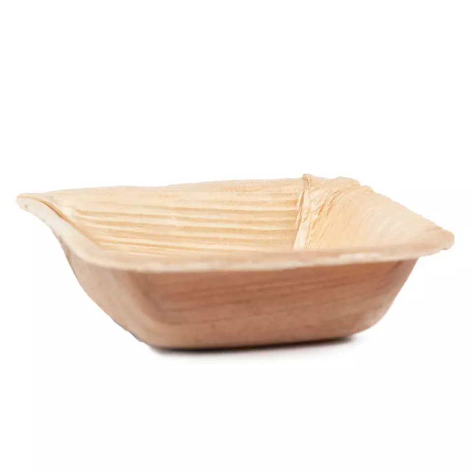 Franz Mensch 410621, Organic Palm Leaf Fingerfood Trays, Square, 30 ml, 65 x mm, image 1, gallery thumbnail