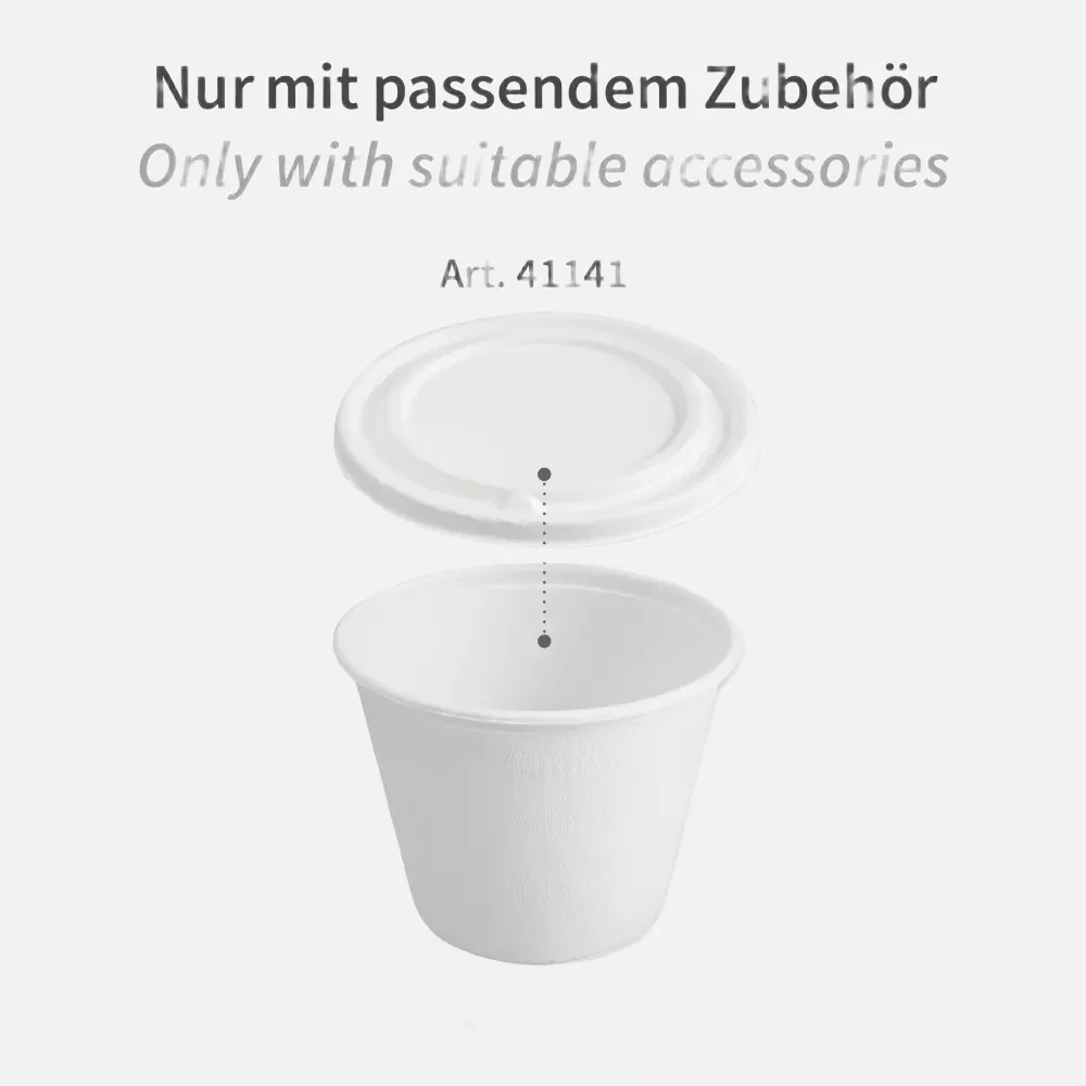 NATUREStar 41141, Round Bagasse Soup Cup Lids, Ø 110 mm, Organic, image 3