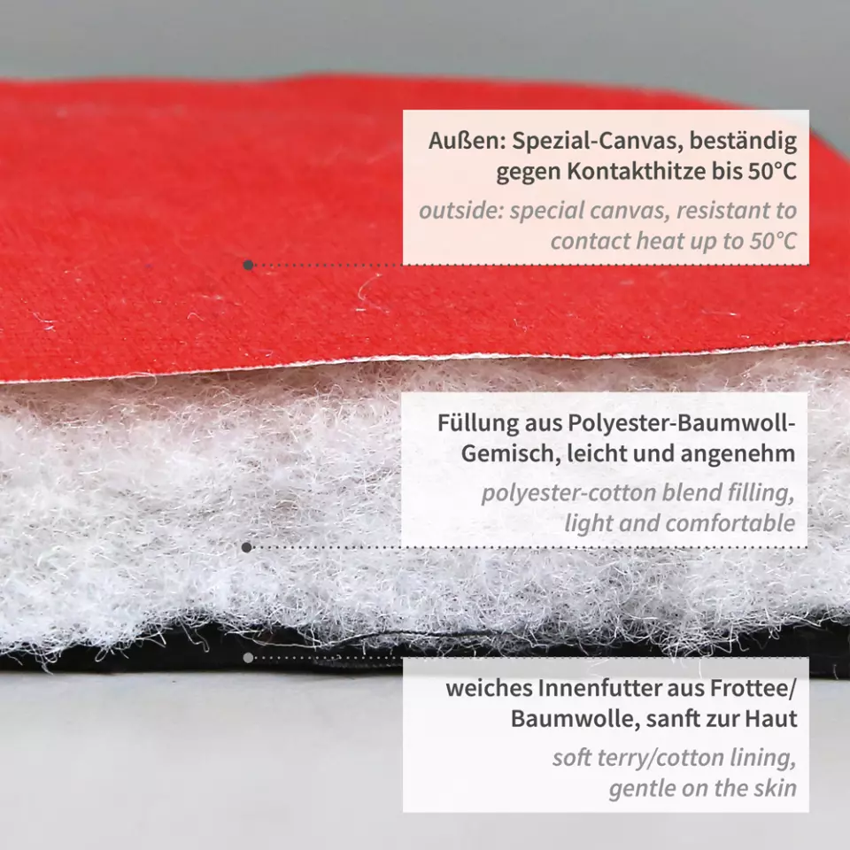 HygoStar 3321, Ovenstar Canvas Oven Gloves, 44 cm, Red, image 6, gallery thumbnail