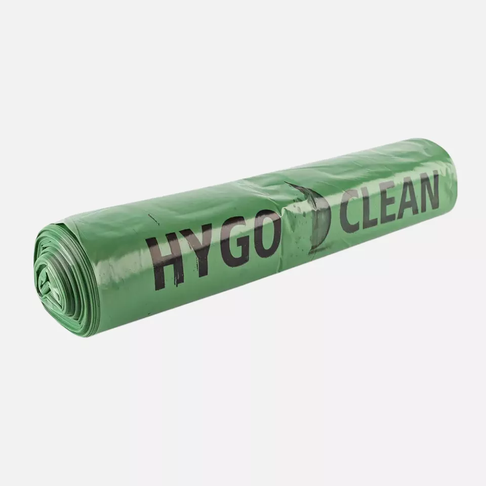 HygoClean 32557, Light LDPE Waste Bags, 120 l, Green, Roll, image 1, gallery thumbnail