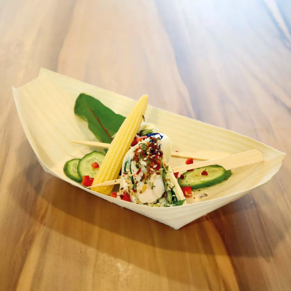 NATUREStar 38836, Organic Wooden Fingerfood Boat, 225 x 125 mm, image 2, gallery thumbnail