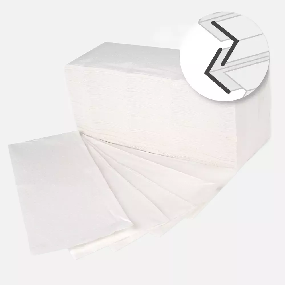 HygoClean 30403, Paper Hand Towels, 2-ply, V/ZZ-fold, Bright White, image 4