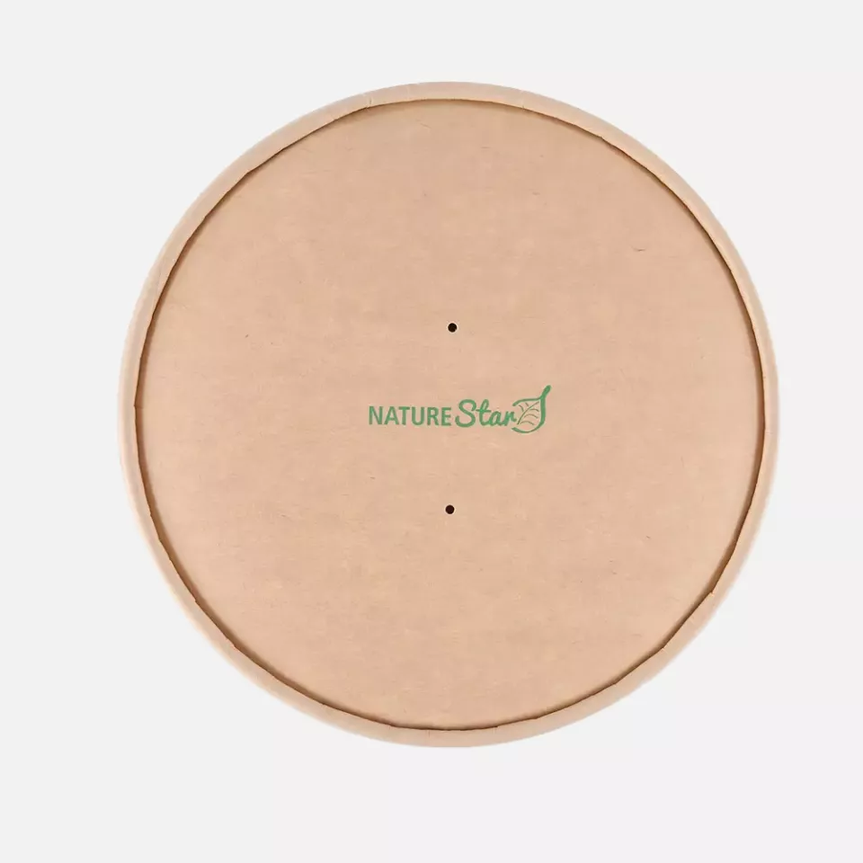 NATUREStar 416118, Caesar Bio-Deckel, ø 185 mm, Kraftpapier/PLA, image 1, gallery thumbnail