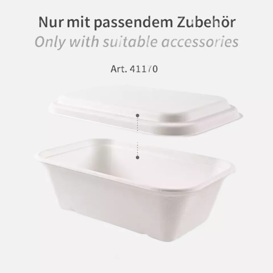 NATUREStar 41173, Puro Organic Trays, 212 x 140 x 71 mm, 1300 ml, Bagasse, image 3, gallery thumbnail