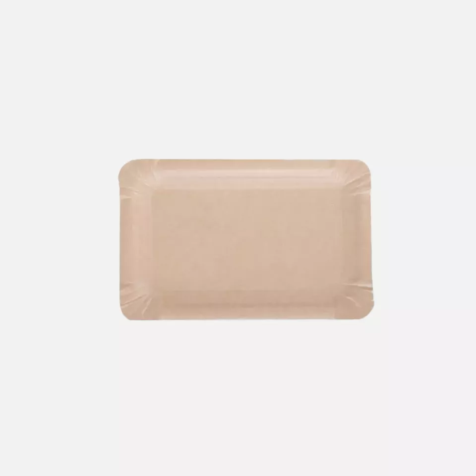 Franz Mensch 415045, Organic Kraft Paper Plates, 110 x 175 mm, FSC®-mix, image 1, gallery thumbnail