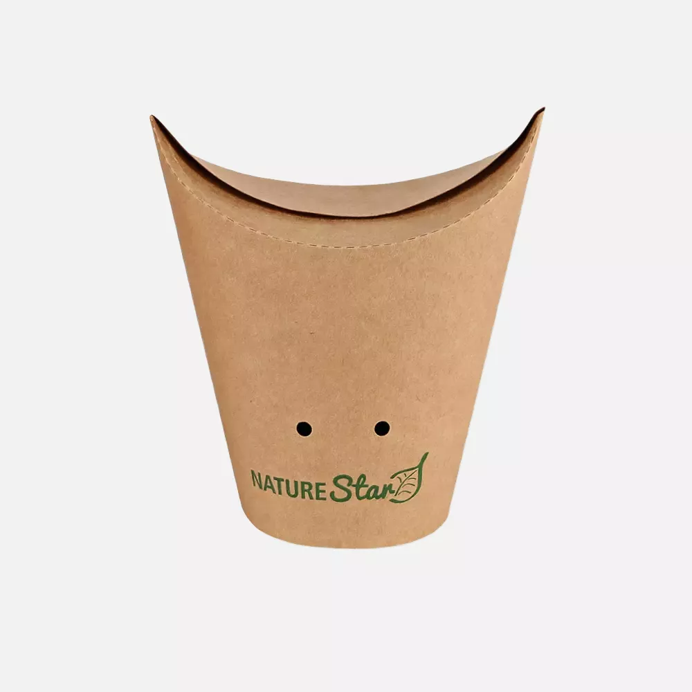 NATUREStar 417927, Organic Kraft Paper/PE Snack Boxes, Ø 60 mm x 117 mm, 270 ml, FSC®-Mix, image 3