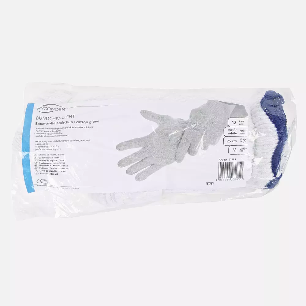 HygoNorm 27184, Cotton Gloves, Cuff Light, image 2