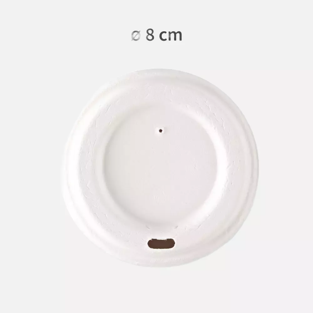 NATUREStar 401101, Organic Bagasse Drinking Cup Lids, Ø 80 mm, image 2