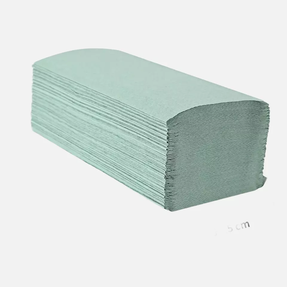 HygoClean 30461, 1-ply Recycled Paper Hand Towels, V/ZZ-fold, Green, image 2, gallery thumbnail