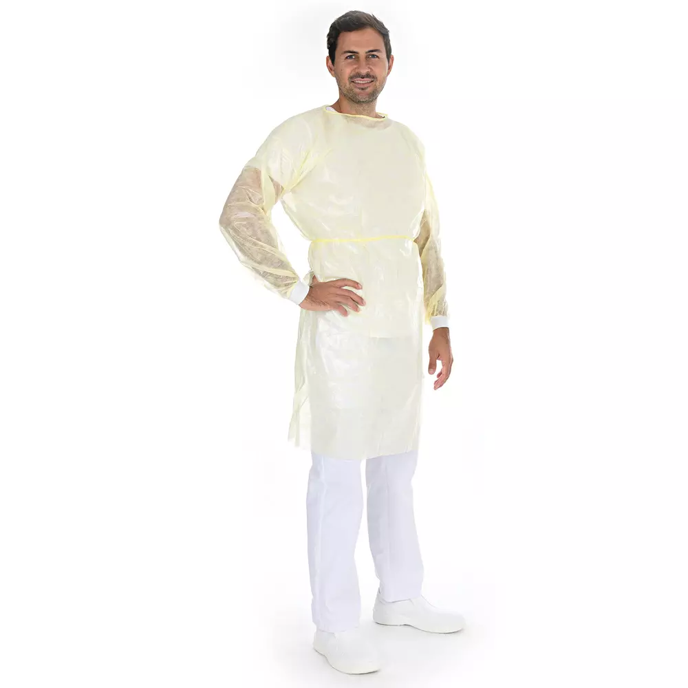 HygoStar 27763, PP/PE-laminierte Kittel, Bindebänder im Nacken, image 2