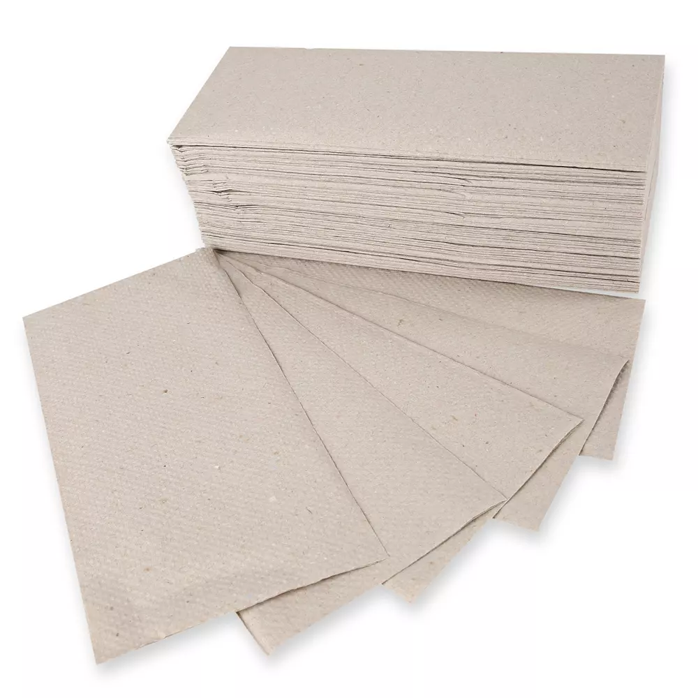 HygoClean 30401, 1-ply Recycled Paper Hand Towels, V/ZZ-fold, Natural, image 1