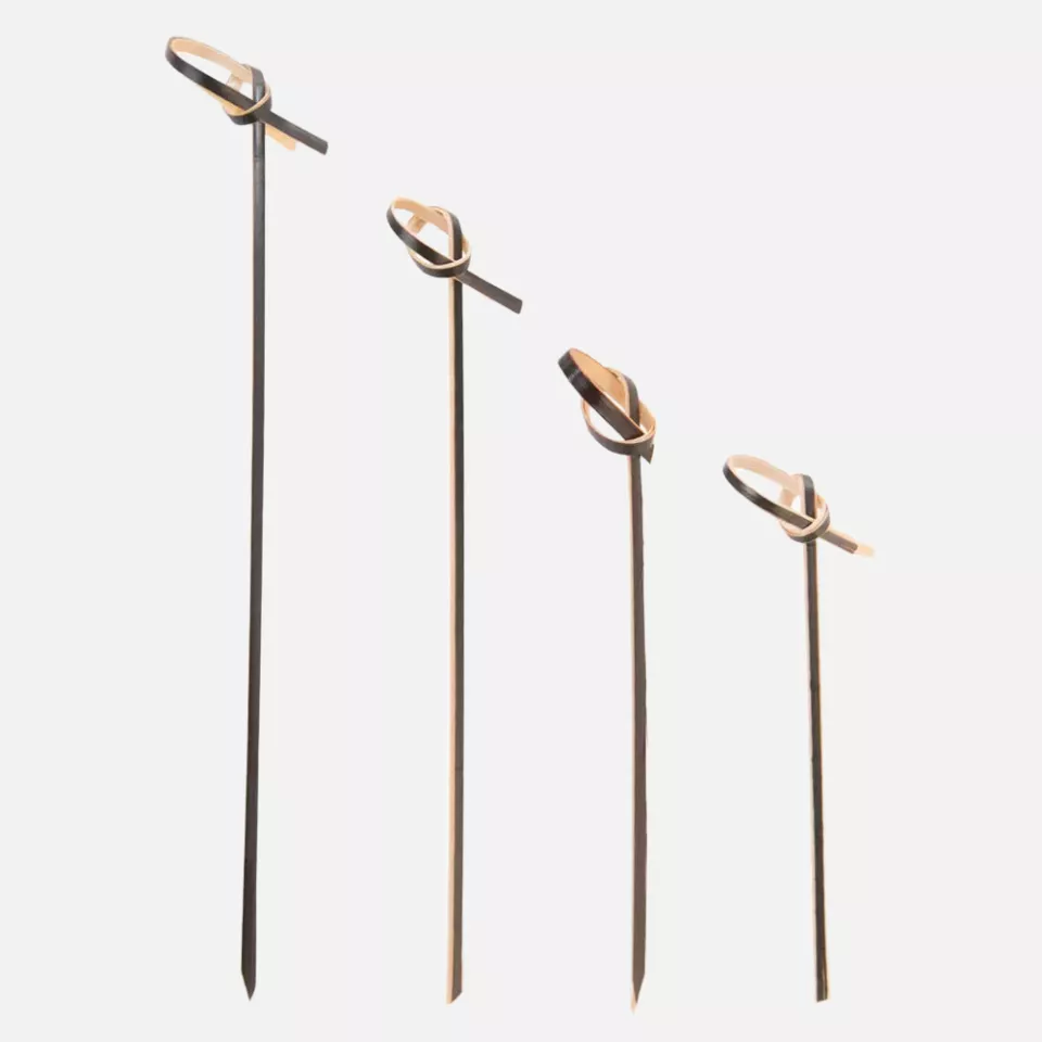NATUREStar 38957, Organic Loop Bamboo Fingerfood Skewers, 120 mm, Black, image 4, gallery thumbnail