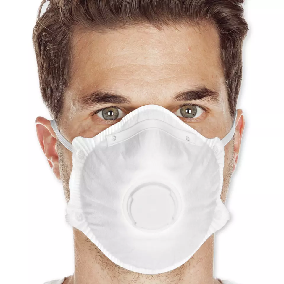 Franz Mensch 29321, FFP1 NR PP Respirators, Cup-Shaped, with Valve, image 1, gallery thumbnail