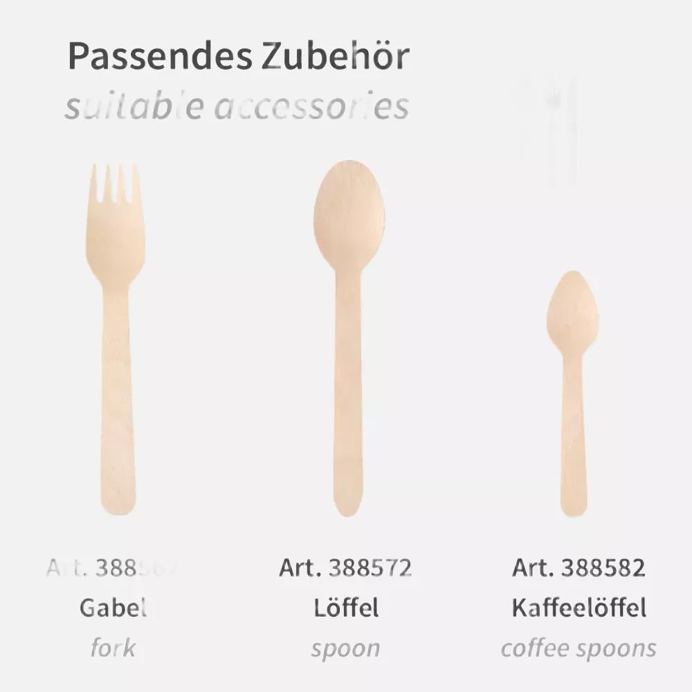 NATUREStar 388552, Organic Wood Knives, 165 mm, FSC® 100%, Wax Coated, image 4