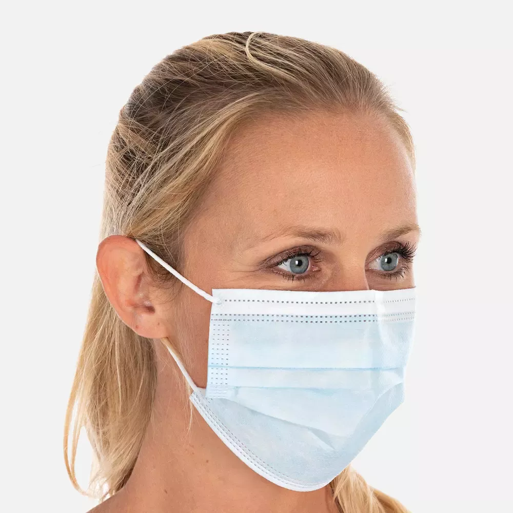 HygoStar 291768, Type II 3-Ply PP Face Masks, Blue, Individually Packed, image 2