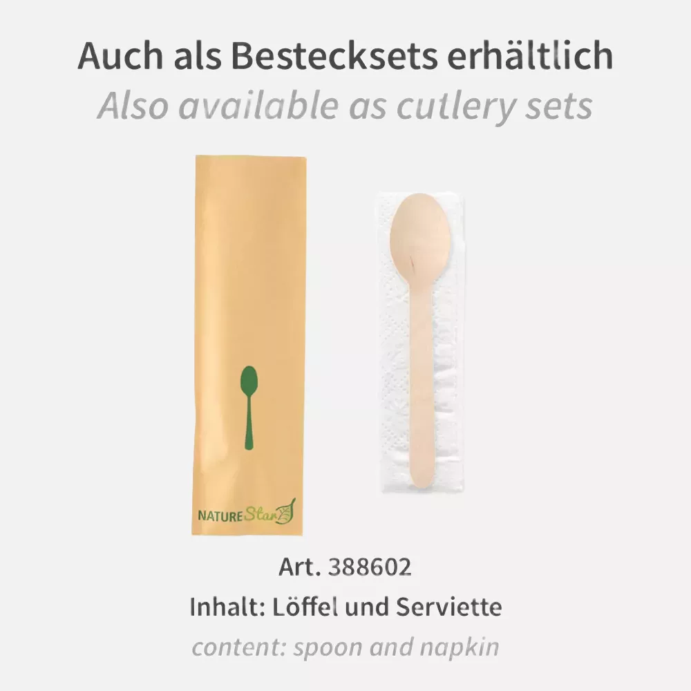 NATUREStar 388571, Wood Spoons, Organic, FSC® 100%, 160 mm, image 4
