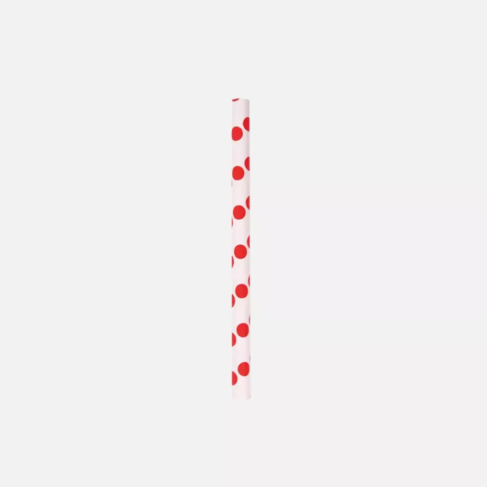 NATUREStar 421450, Cocktail Organic Paper Straws, FSC®-mix, red/white dotted, ø 8 mm, 130 mm, image 3, gallery thumbnail