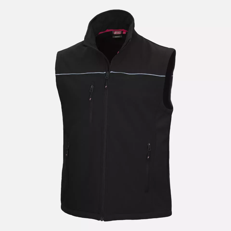 Nitras 7160, MOTION TEX LIGHT Softshell Waistcoat, Black, image 1, gallery thumbnail