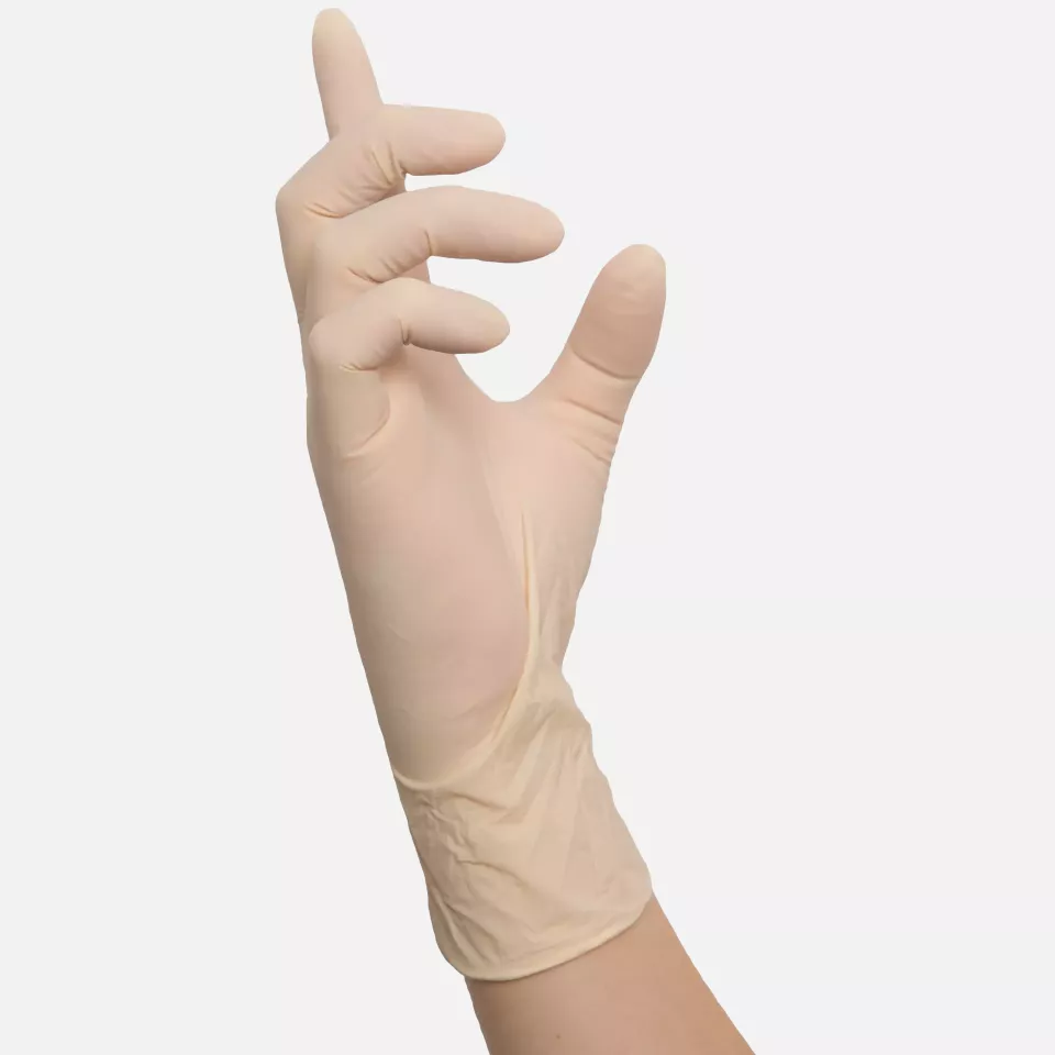 Nitras 8200, IDEAL CARE Disposable Latex Gloves, Natural Colour, image 2, gallery thumbnail