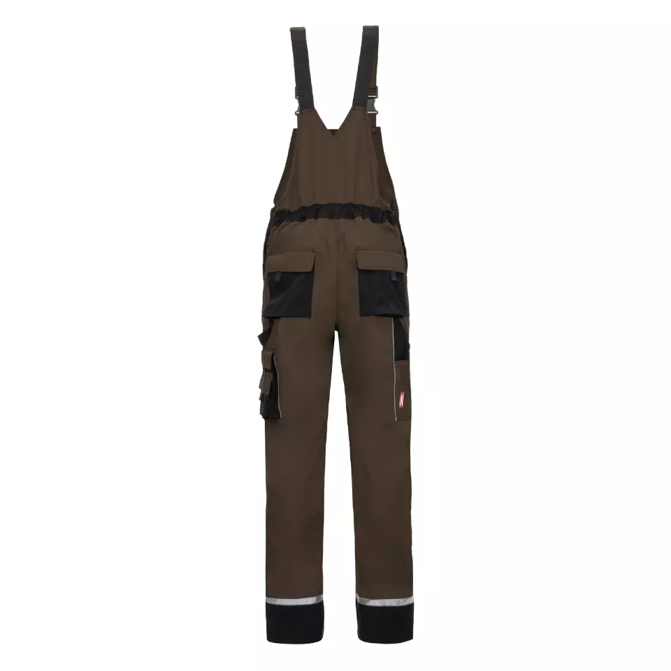 Nitras 7627, MOTION TEX PLUS Bib Pants, Brown, image 2, gallery thumbnail