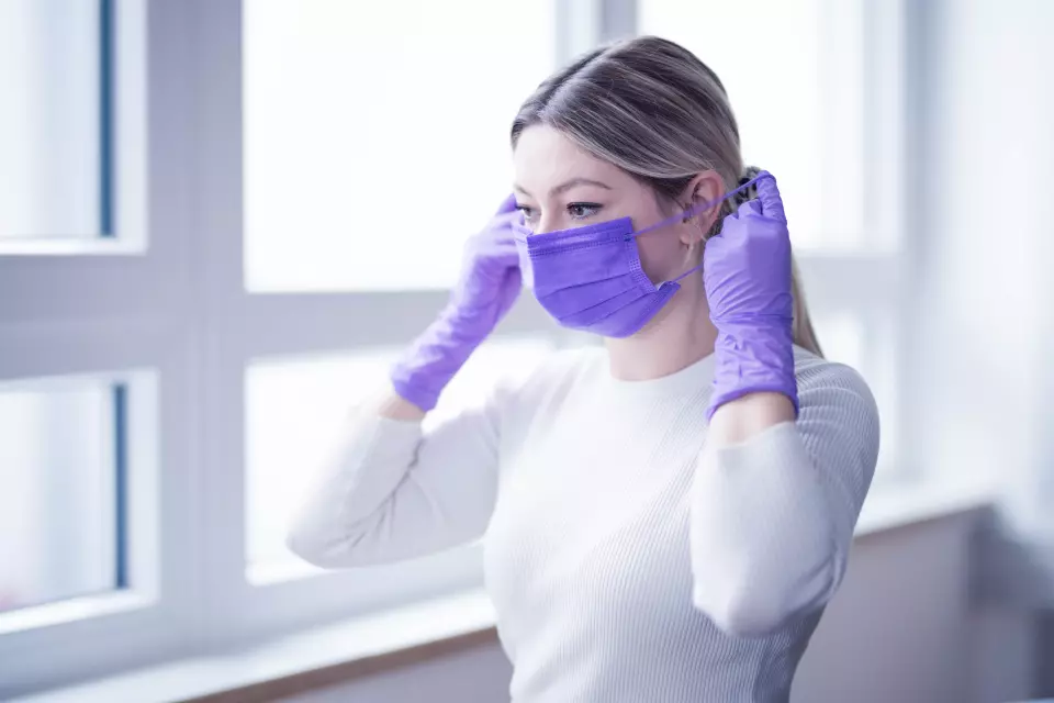 Nitras Medical 004333, SOFT PROTECT PLUS medical face mask, lavender, image 2, gallery thumbnail