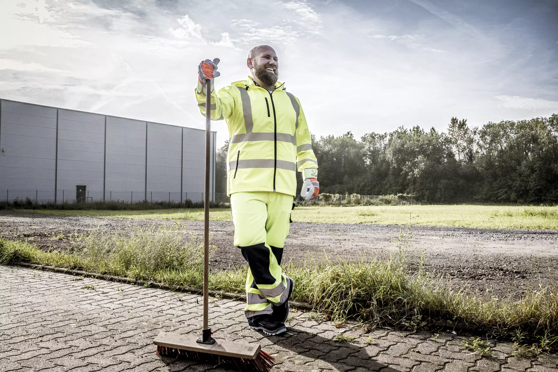 Nitras 7196-4000, MOTION TEX VIZ High-visibility Windbreaker jacket, neon yellow, image 4